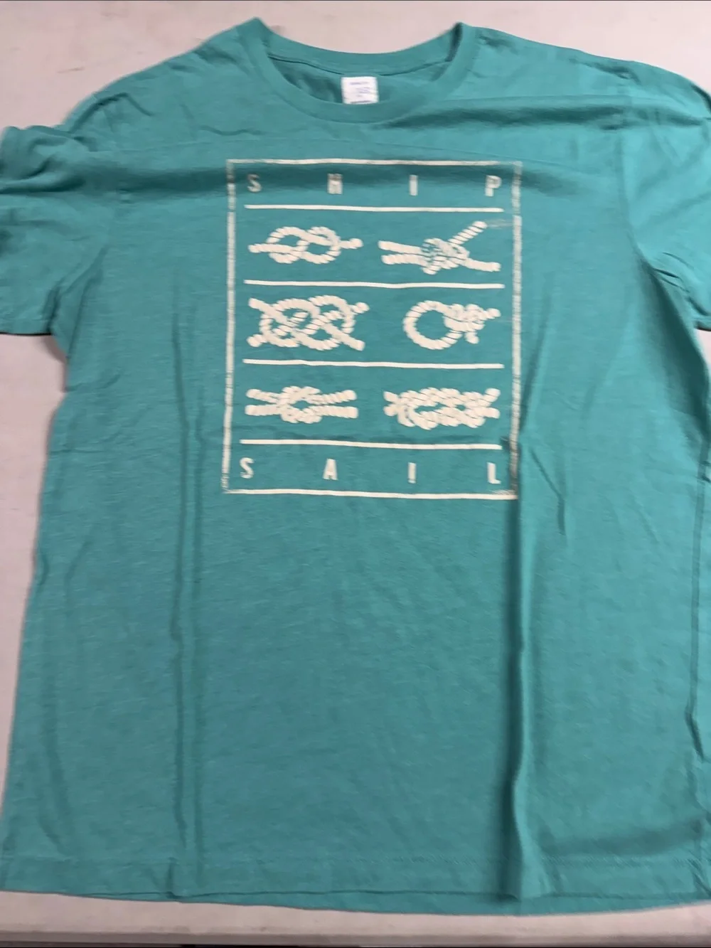 J. Crew Teal Short-Sleeve Nautical Knot Graphic Tee